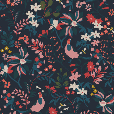 product image of Joules Fields Edge Floral French Navy Wallpaper by Graham & Brown 547