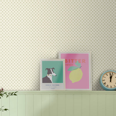 product image for Joules Beckett Star Olive Green Wallpaper by Graham & Brown 60