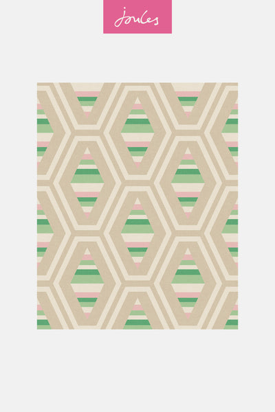 product image for Joules Hallaton Kilim Garden Greens Wallpaper by Graham & Brown 65