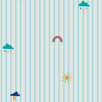 product image of Joules Whatever the Weather Icons Haze Blue Wallpaper by Graham & Brown 598