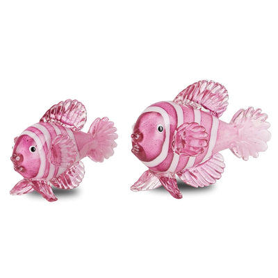 product image for Rialto Magenta Glass Fish Set of 2 3 52