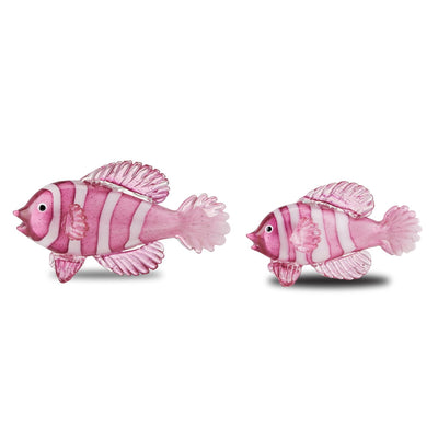 product image for Rialto Magenta Glass Fish Set of 2 1 2