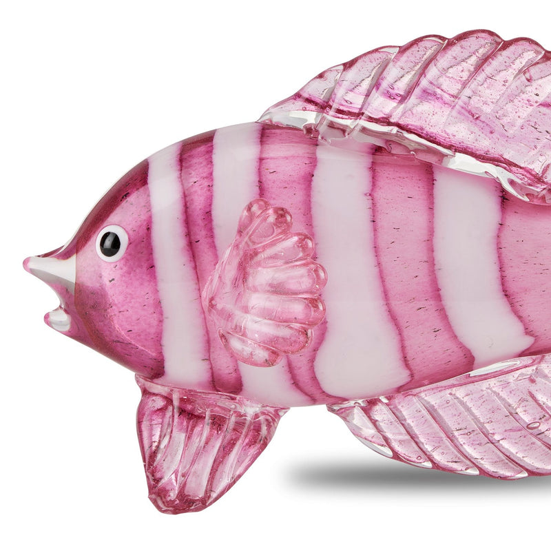 media image for Rialto Magenta Glass Fish Set of 2 4 291