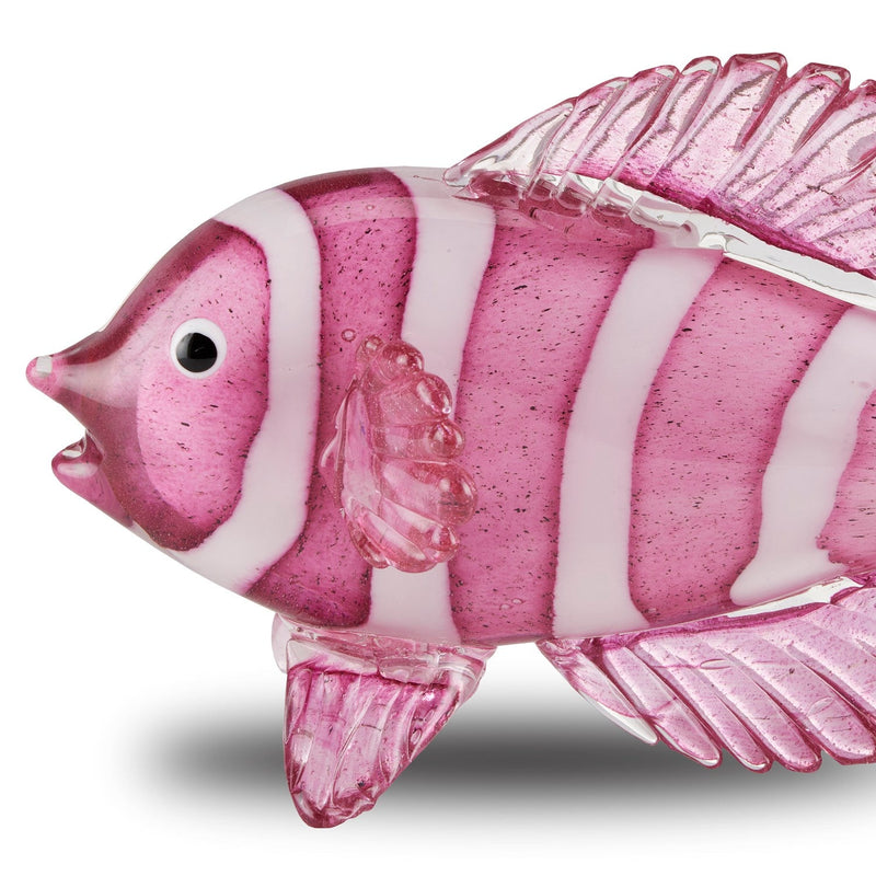 media image for Rialto Magenta Glass Fish Set of 2 5 213