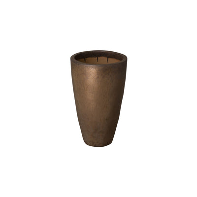 product image of small tall round planter metallic 1 518