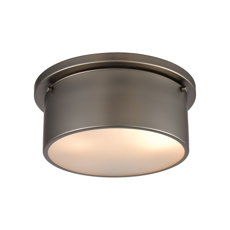 media image for 2-Light Flush Mount in Black Nickel with Frosted Glass by BD Fine Lighting 240