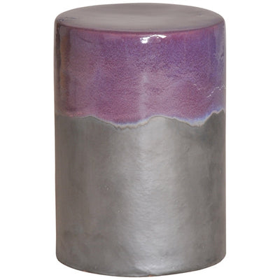product image of garden stool in two tone eggplant glaze design by emissary 1 547