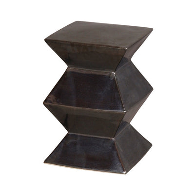 product image of zigzag garden stool in metallic black design by emissary 1 548