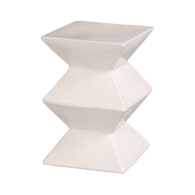 product image of zigzag garden stool in white design by emissary 1 542