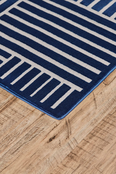 product image for Javers Blue and White Rug by BD Fine Corner Image 1 4