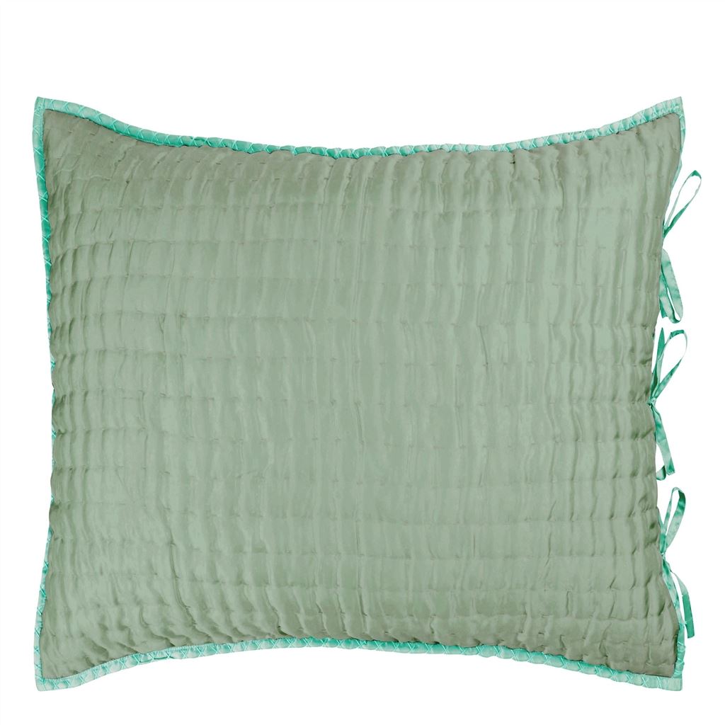Shop Chenevard Eau De Nil & Celadon Quilts & Pillowcases | Burke Decor