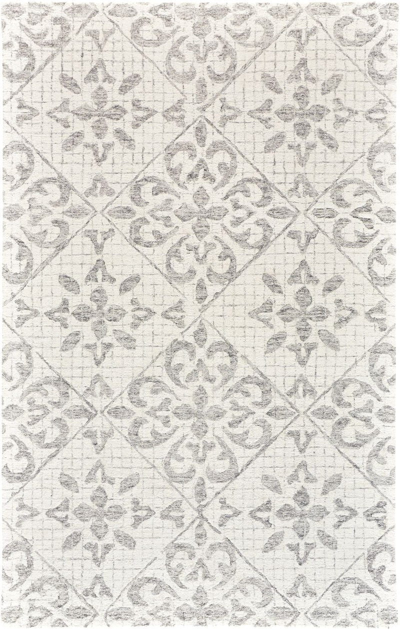 media image for Veran Hand Tufted Ivory and Gray Rug by BD Fine Flatshot Image 1 217