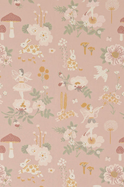 product image of Old Garden Dusty Rose Wallpaper by Majvillan 563