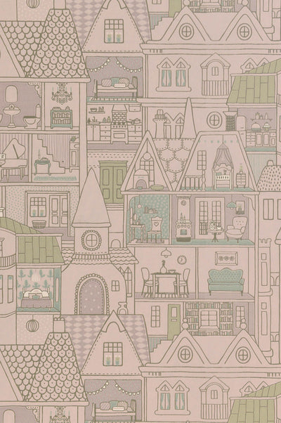 product image of Dollhouse Soft Lilac Wallpaper by Majvillan 595