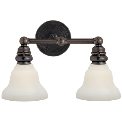 product image for boston functional double light with white glass by chapman myers 2 17