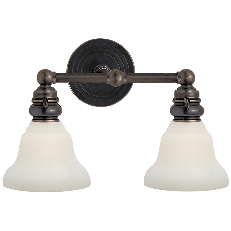 media image for boston functional double light with white glass by chapman myers 2 222