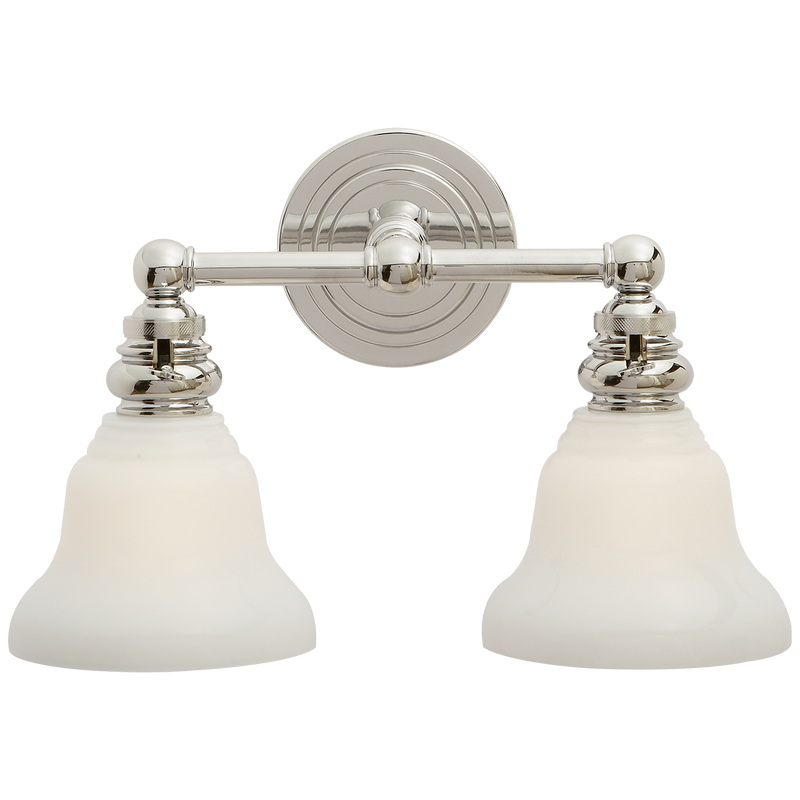 media image for boston functional double light with white glass by chapman myers 5 240