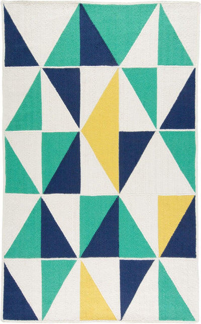 product image for Chole Machine Braided Green and Blue Rug by BD Fine Flatshot Image 1 96
