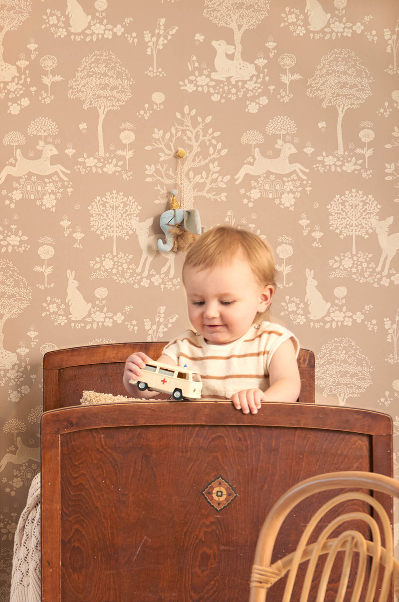 media image for Summer Fields Wallpaper in Soft Brown 210