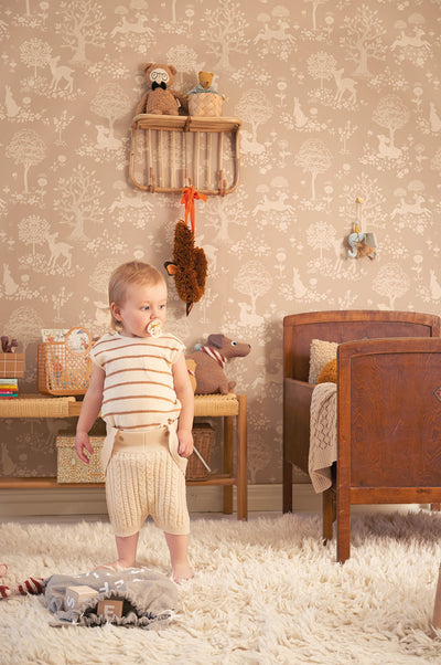 product image for Summer Fields Wallpaper in Soft Brown 10