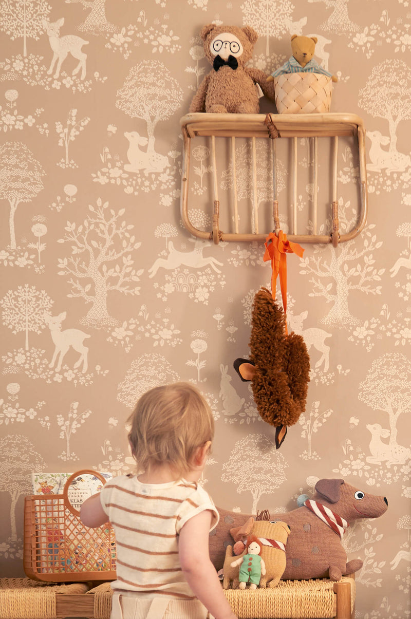 media image for Summer Fields Wallpaper in Soft Brown 265