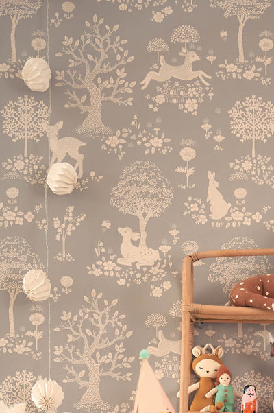product image for Summer Fields Wallpaper in Dusty Blue 18