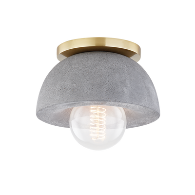 product image of poppy 1 light flush mount by mitzi h400501 agb 1 53