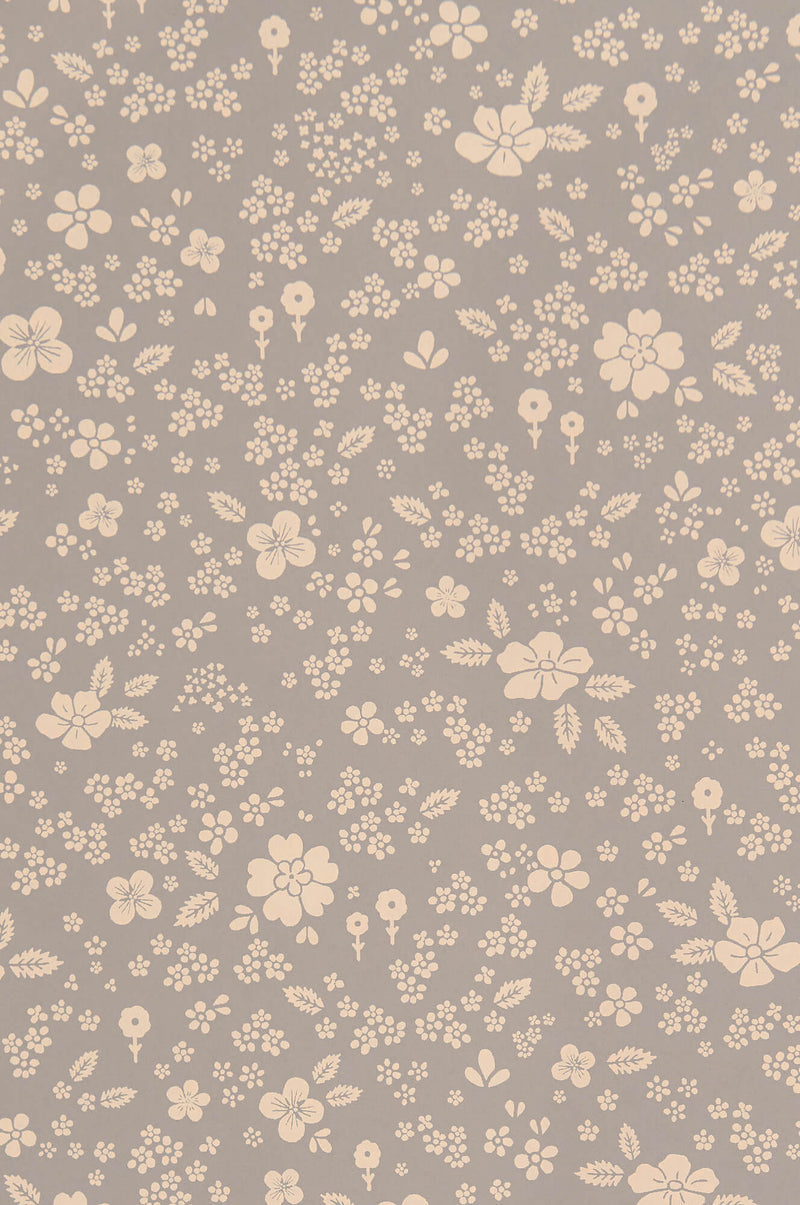 media image for Flora Wallpaper in Dusty Blue 265