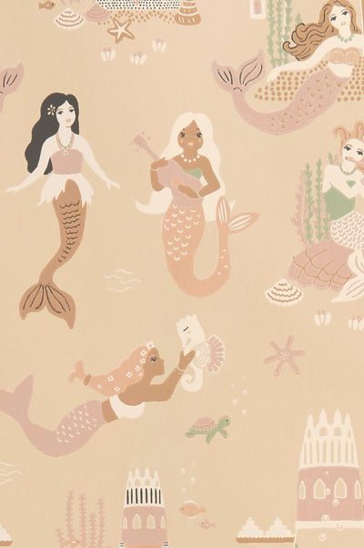 product image for Mermaid Reef Wallpaper in Sandy Beige 20