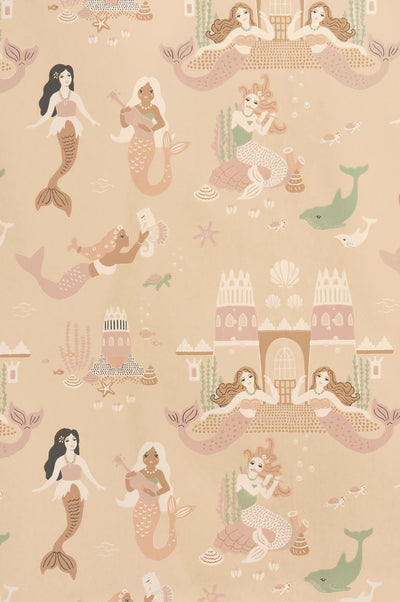 product image of Mermaid Reef Wallpaper in Sandy Beige 555