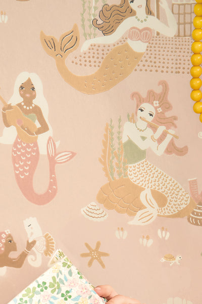 product image for Mermaid Reef Wallpaper in Sweet Pink 68