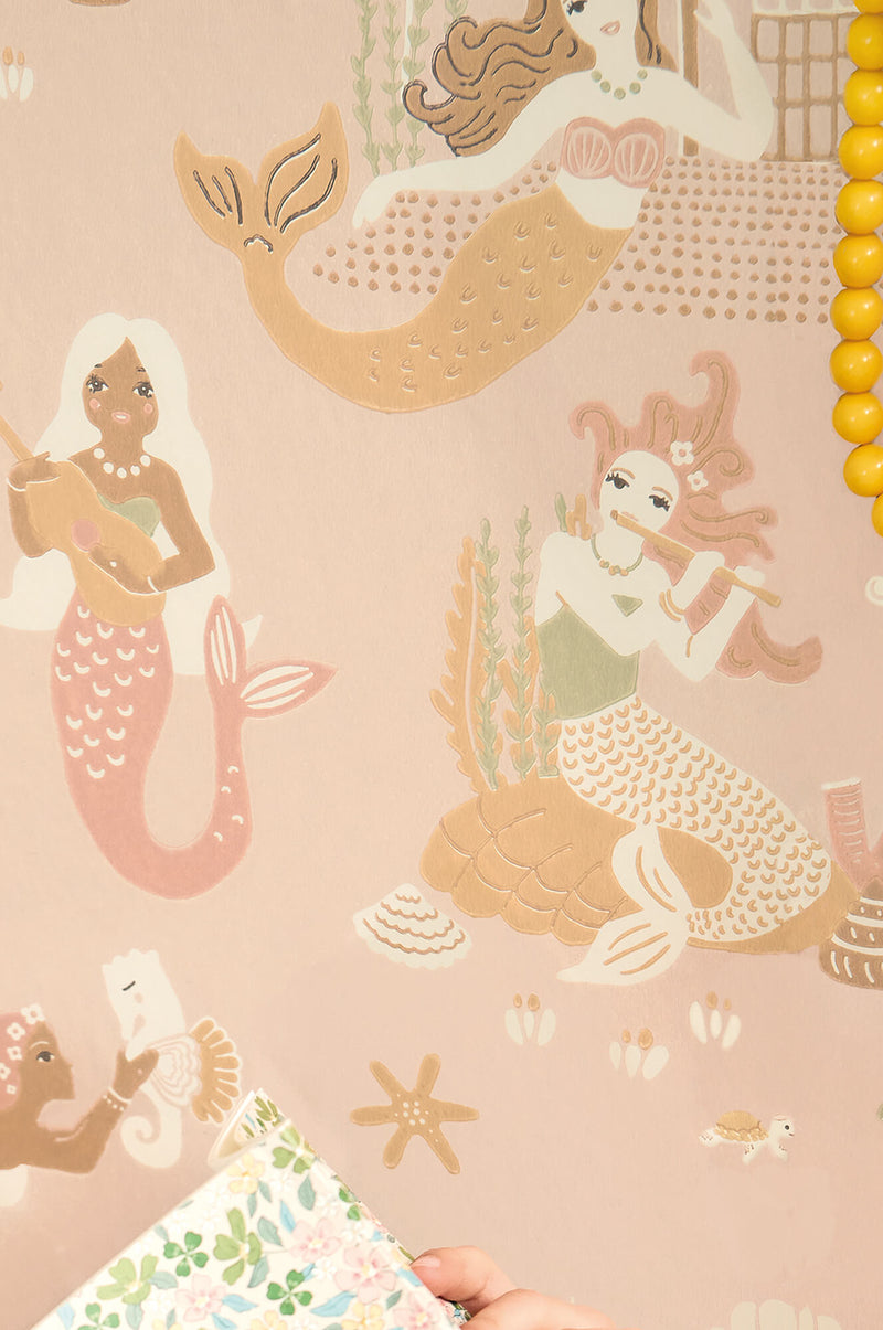 media image for Mermaid Reef Wallpaper in Sweet Pink 233