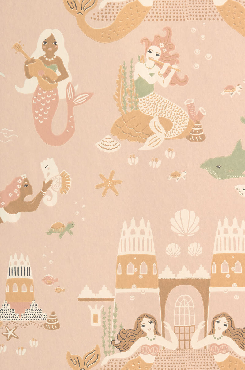 media image for Mermaid Reef Wallpaper in Sweet Pink 237
