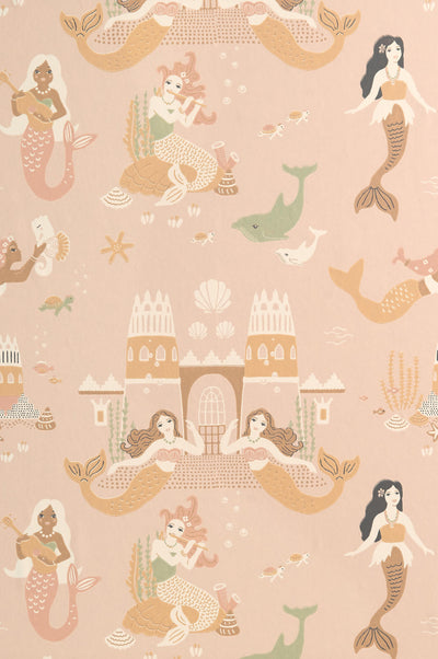 product image for Mermaid Reef Wallpaper in Sweet Pink 53