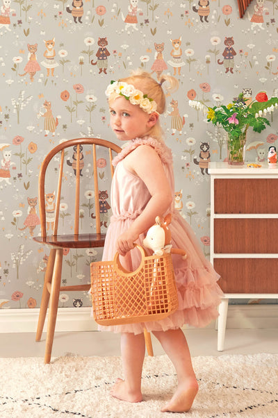 product image for Catwalk Wallpaper in Dusty Blue 91