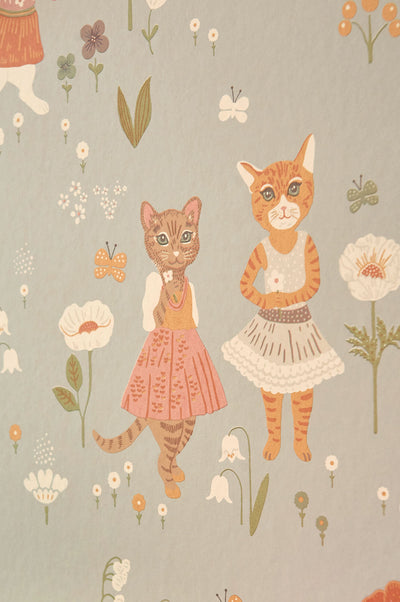 product image for Catwalk Wallpaper in Dusty Blue 57