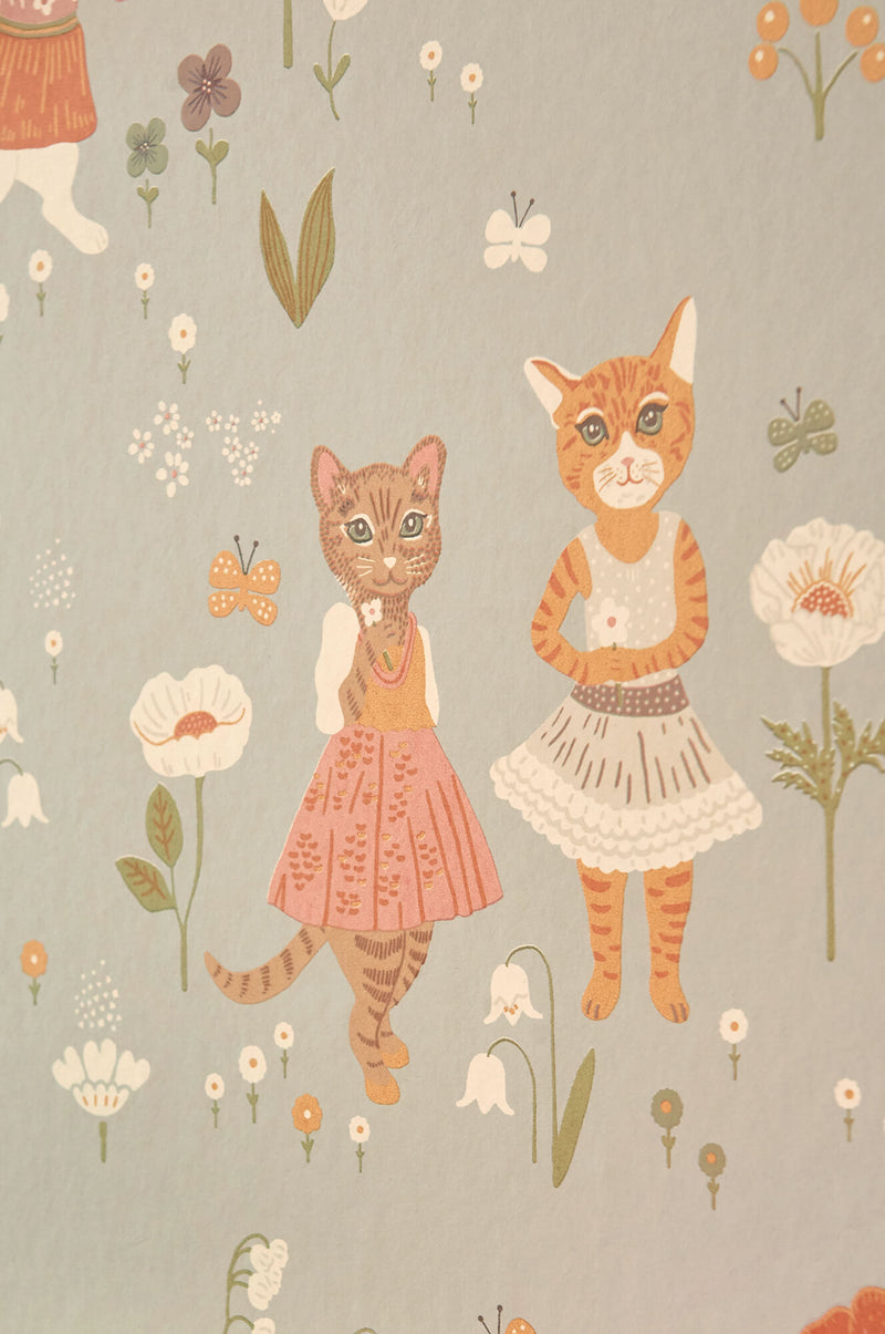 media image for Catwalk Wallpaper in Dusty Blue 249