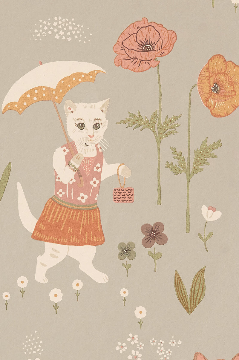 media image for Catwalk Wallpaper in Dusty Blue 275