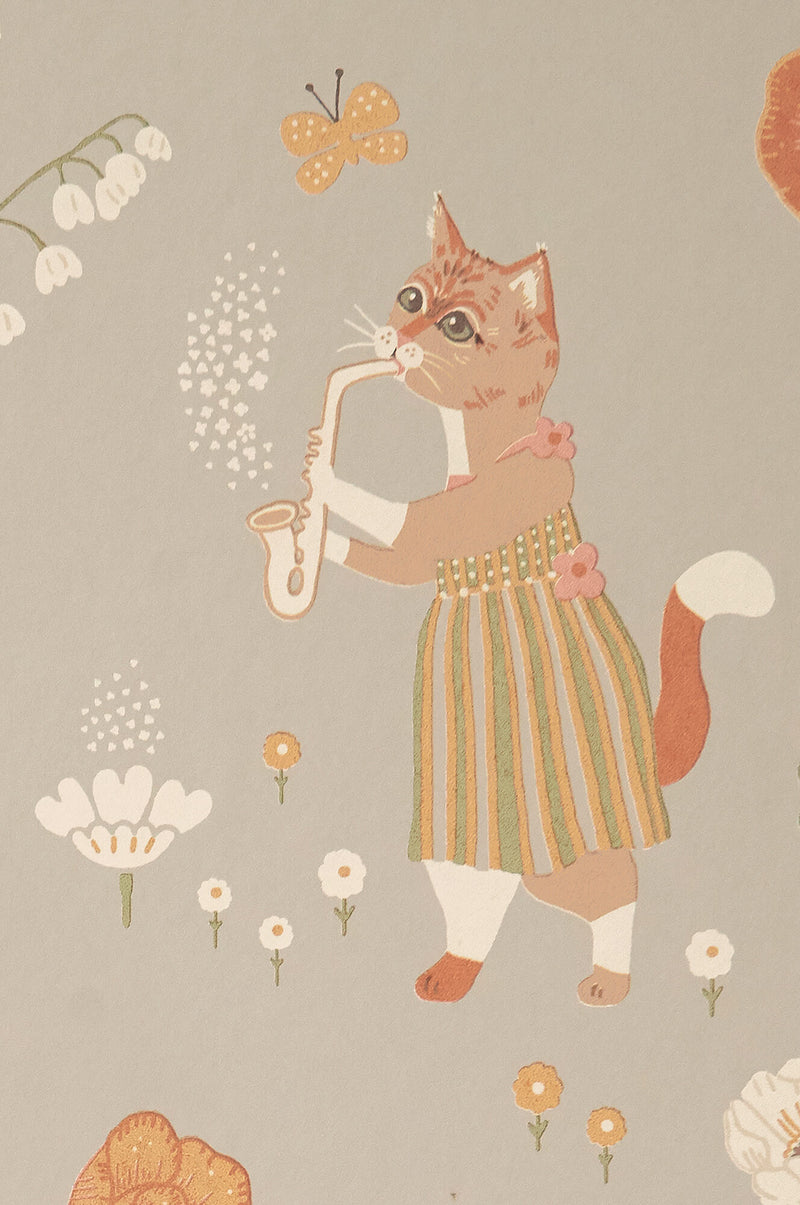 media image for Catwalk Wallpaper in Dusty Blue 216