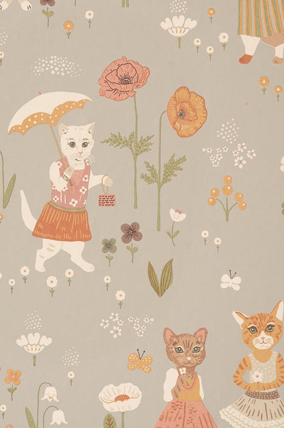 product image for Catwalk Wallpaper in Dusty Blue 95