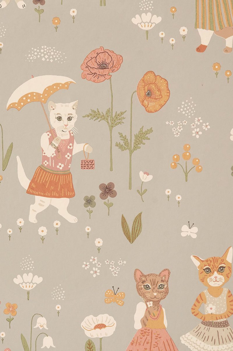 media image for Catwalk Wallpaper in Dusty Blue 237