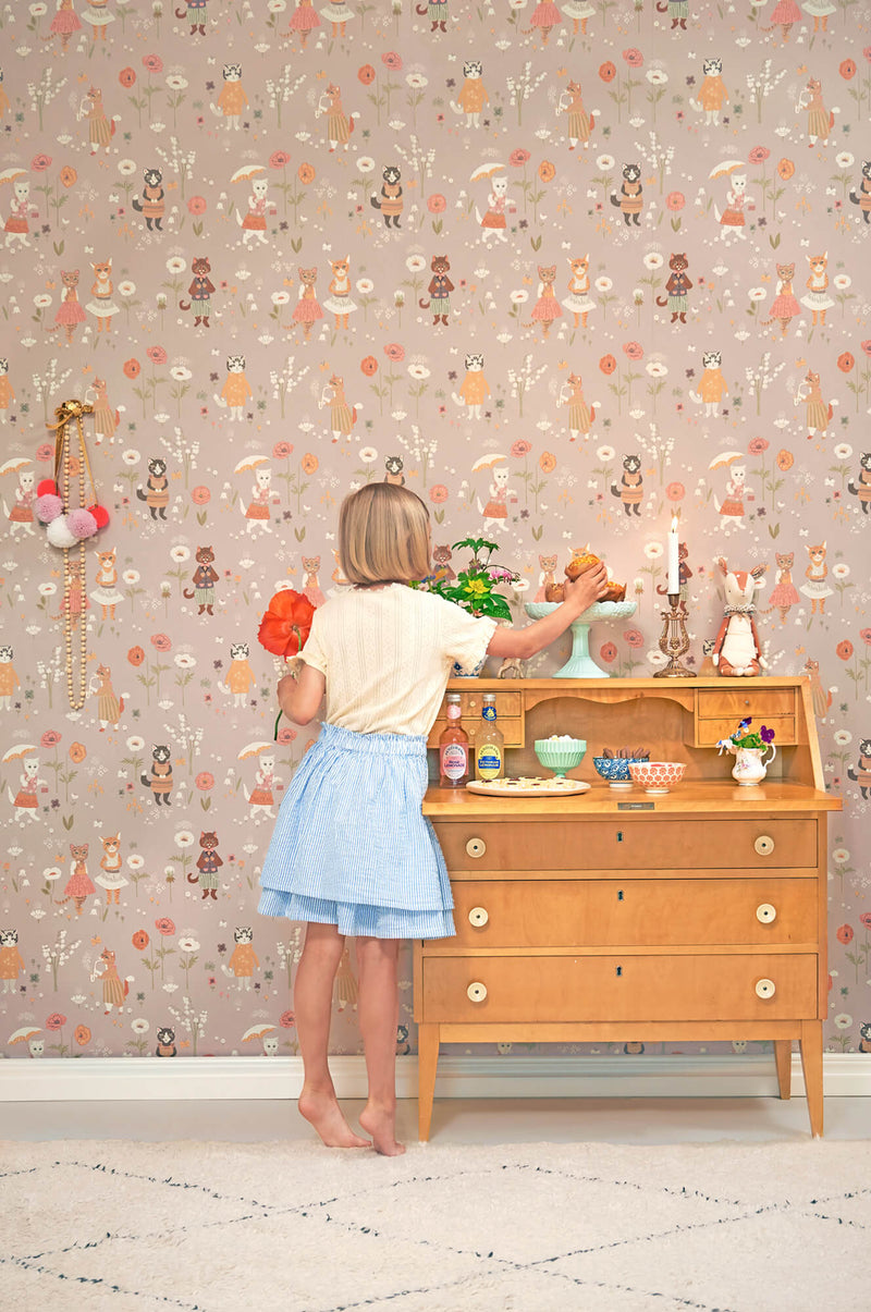 media image for Catwalk Wallpaper in Dusty Lilac 210