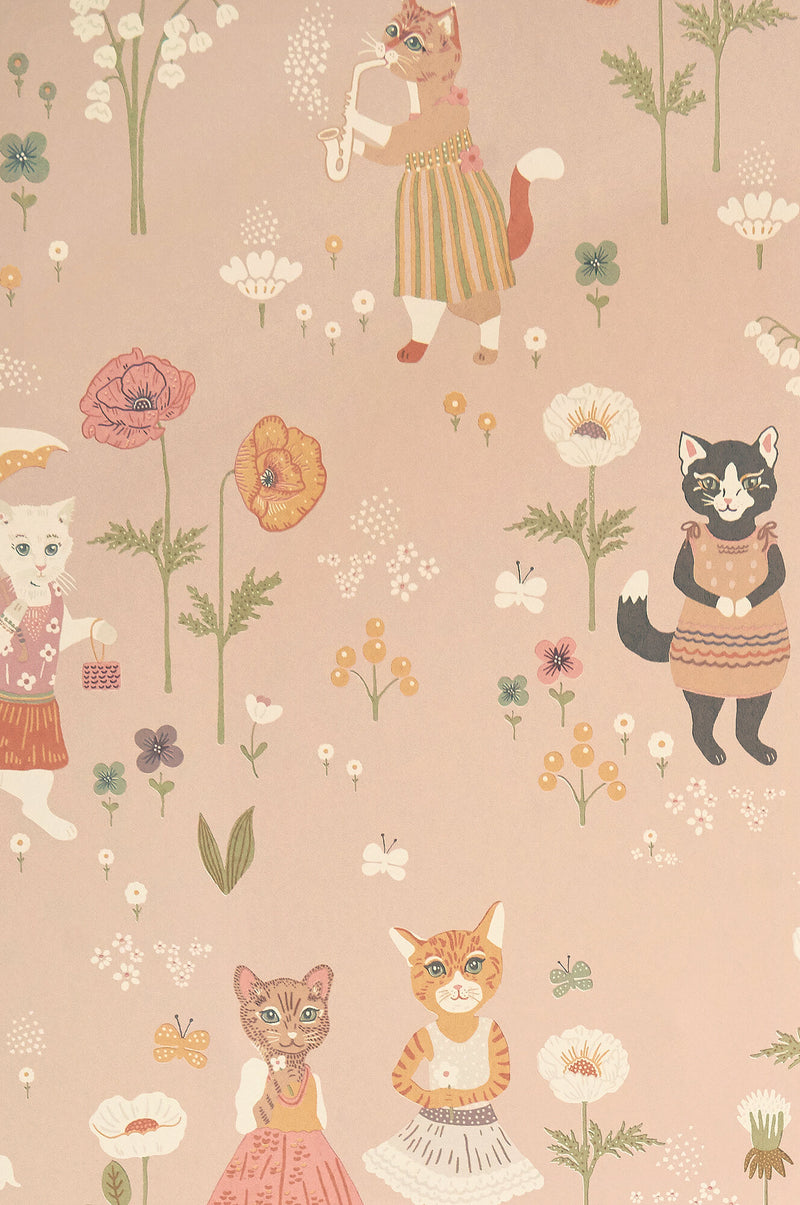media image for Catwalk Wallpaper in Sweet Pink 254