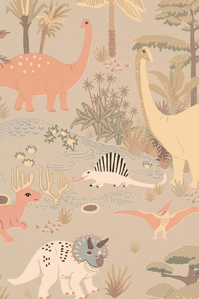 product image for Dinosaur Vibes Wallpaper in Soft Green 98