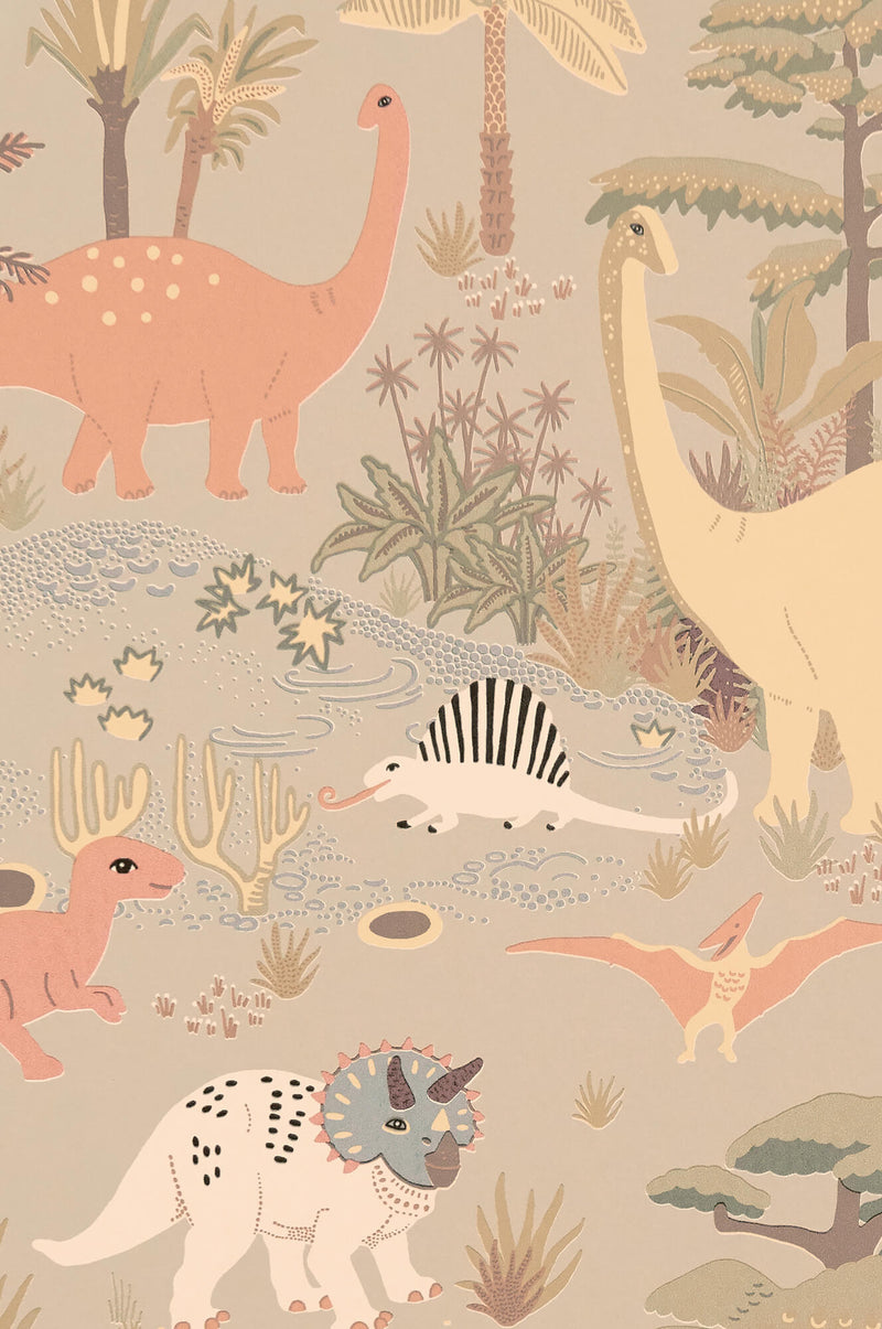 media image for Dinosaur Vibes Wallpaper in Soft Green 224