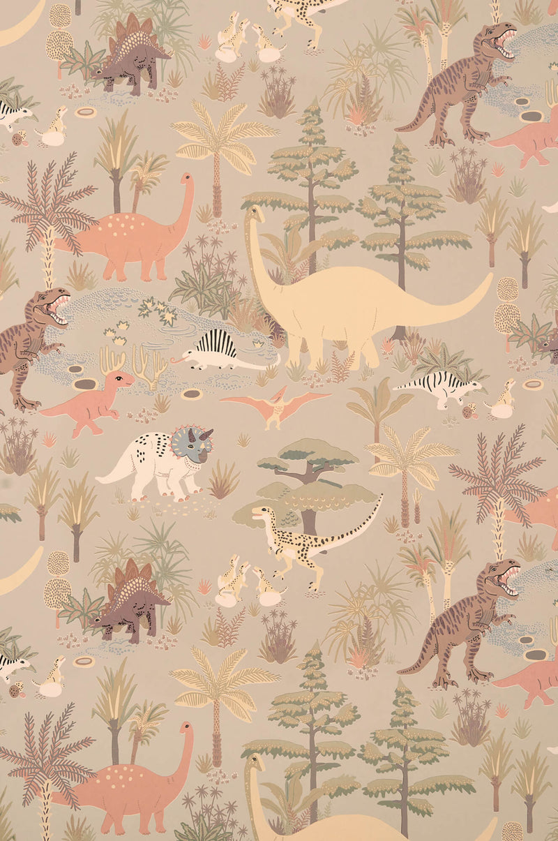 media image for Dinosaur Vibes Wallpaper in Soft Green 233