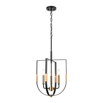 product image for Heathrow 3-Light Pendant in Matte Black and Satin Brass by BD Fine Lighting 16