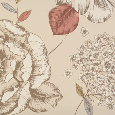 product image of Botanical Floral Bold Wallpaper in Cream/Rose/Blue 561