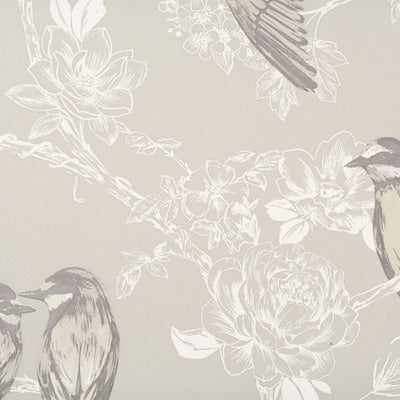 product image of Floral Vine Traditional Wallpaper in Ivory/Grey 588