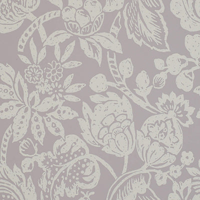 product image of Floral Tropical Large Textured Wallpaper in Lavender/Cream 519